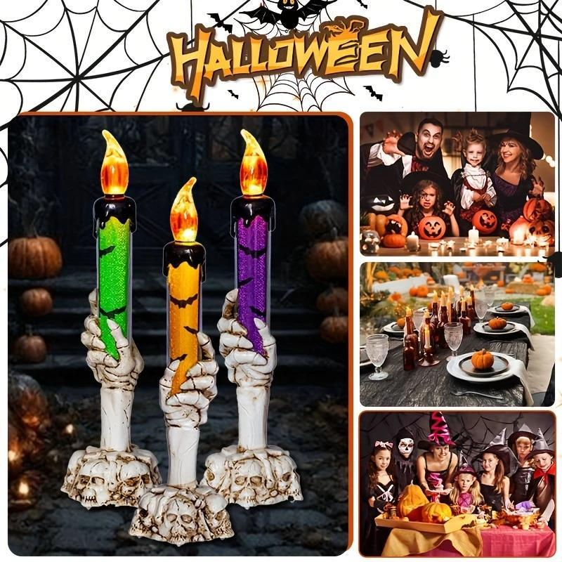 Houseska® Solar Powered Skull Candle Light