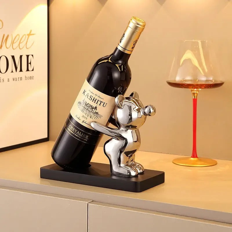 Bear Wine Rack & Cup Holder