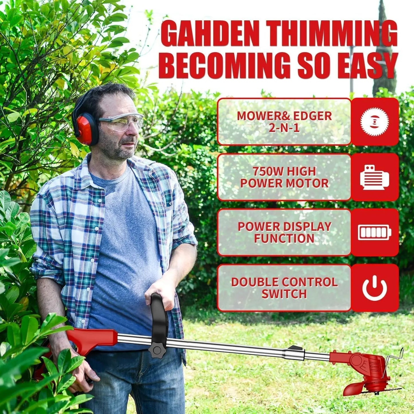3 In 1 Cordless Grass Trimmer
