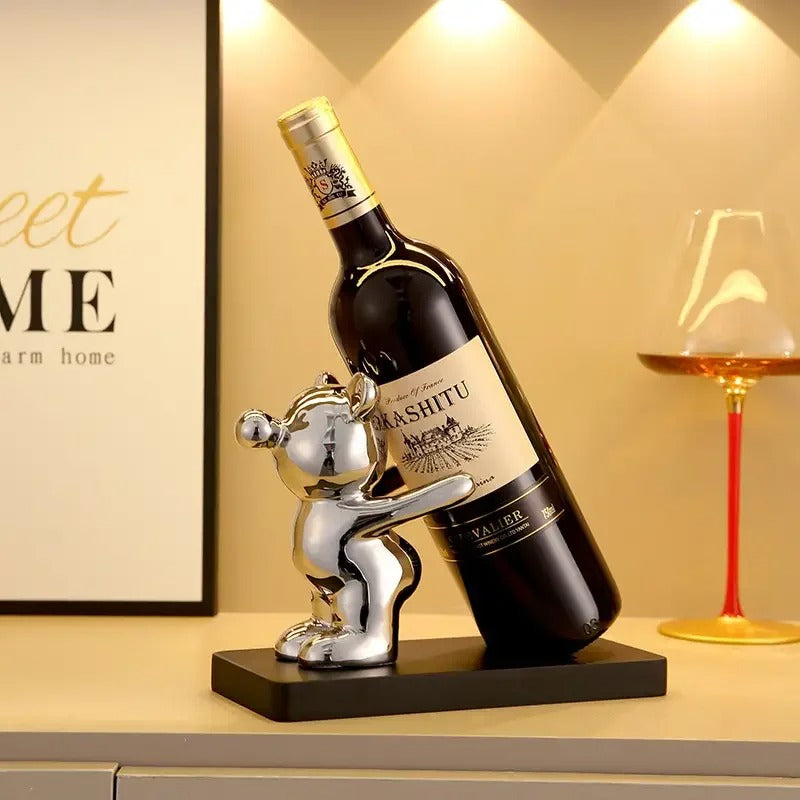 Bear Wine Rack & Cup Holder