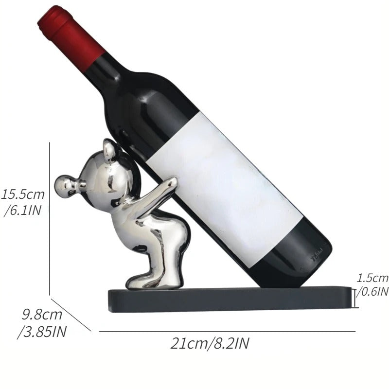 Bear Wine Rack & Cup Holder