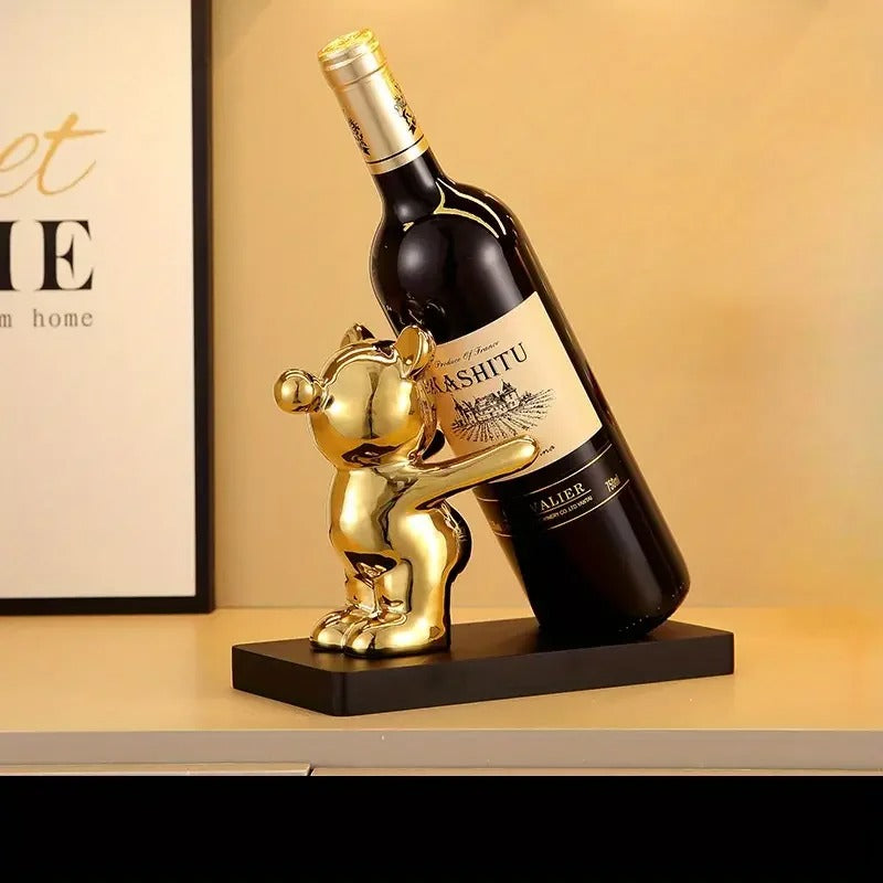 Bear Wine Rack & Cup Holder