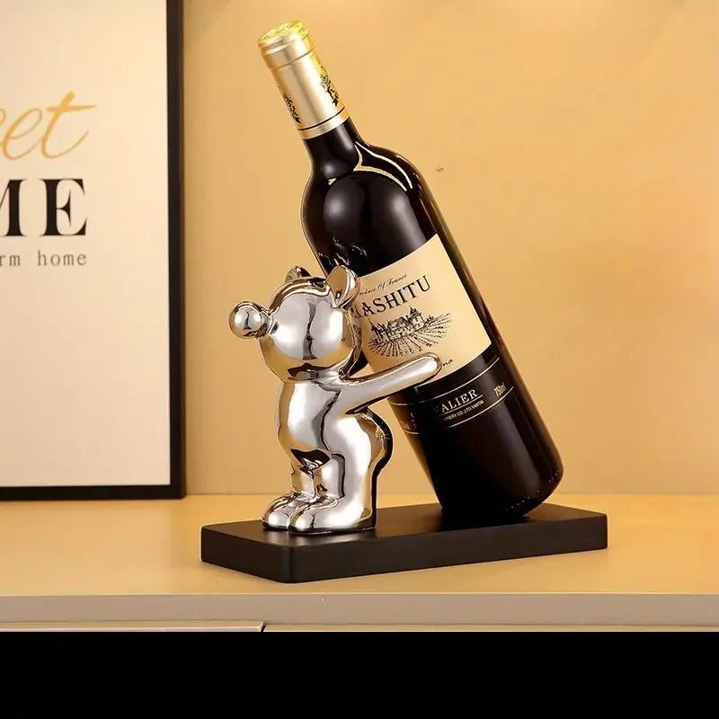 Bear Wine Rack & Cup Holder