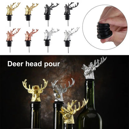 Pourer & Stopper Deer Head Wine