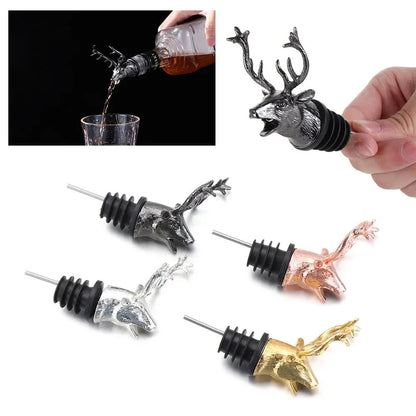 Pourer & Stopper Deer Head Wine